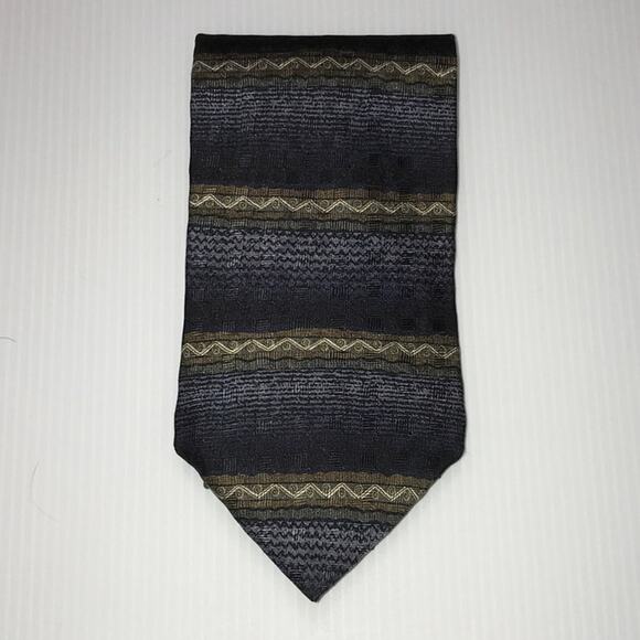 Classic by Axis Vintage striped Silk Wide Necktie - Picture 1 of 4